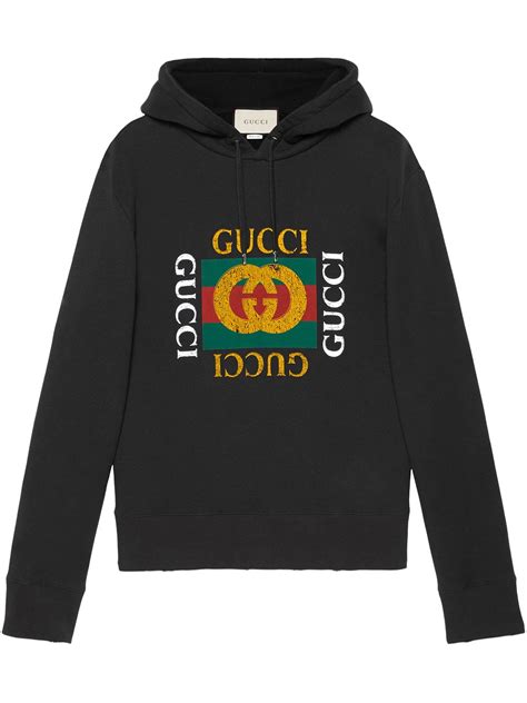 gucci printed hoodie|gucci logo velvet sweatshirt.